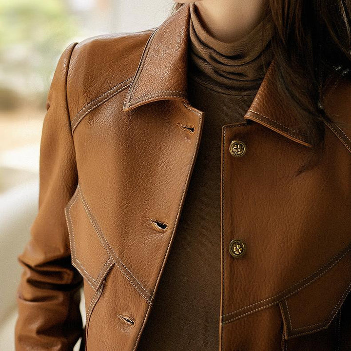 Sepia Leather Jacket