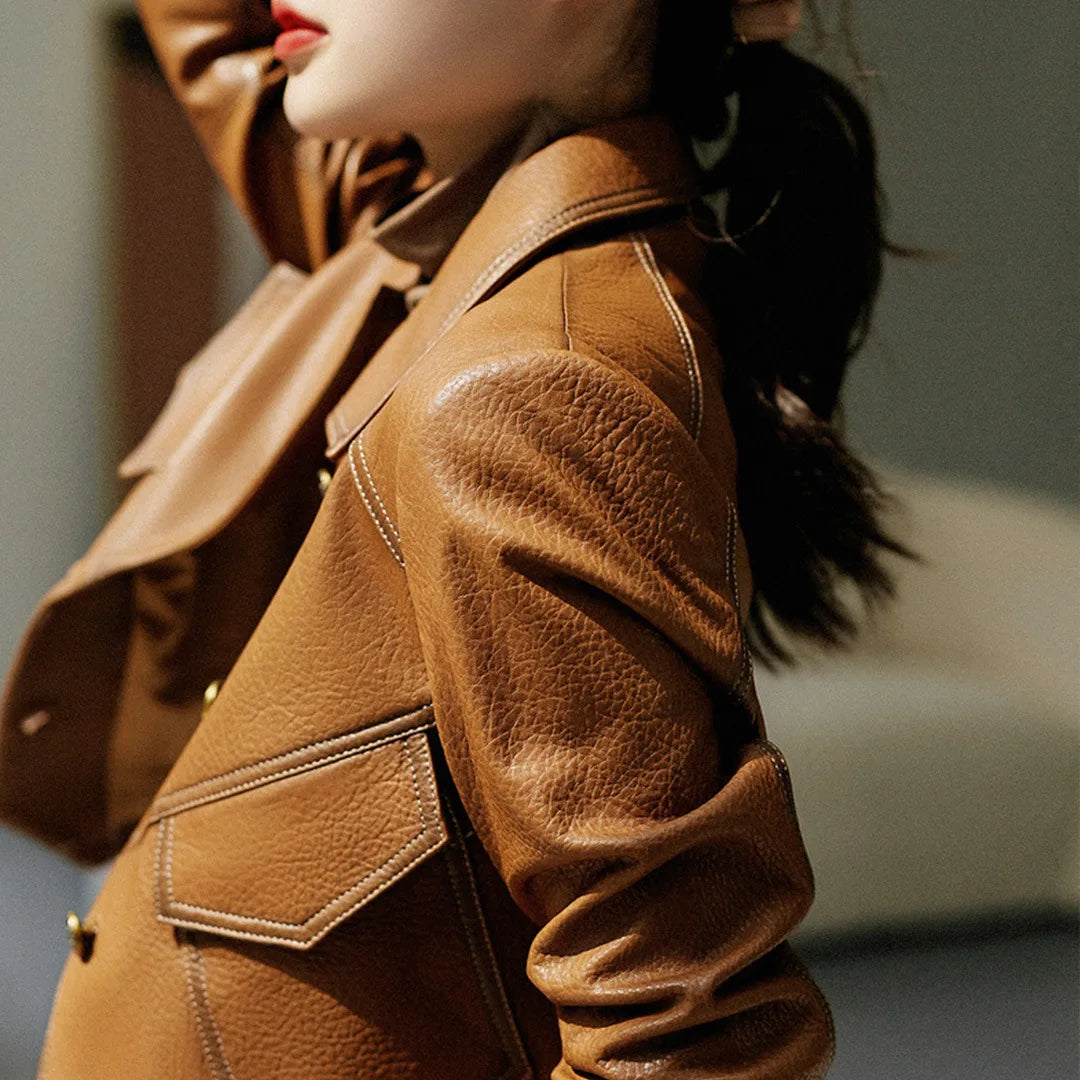 Sepia Leather Jacket