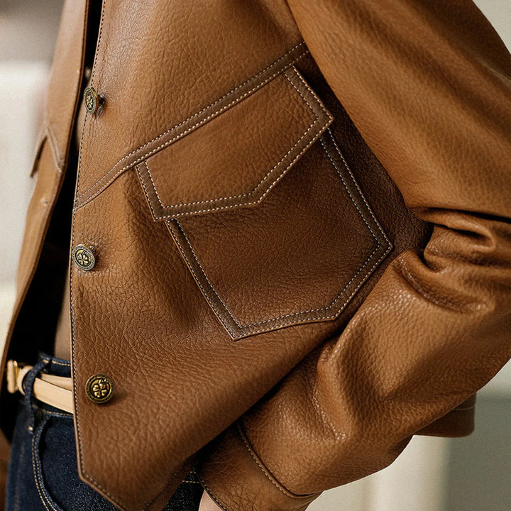 Sepia Leather Jacket